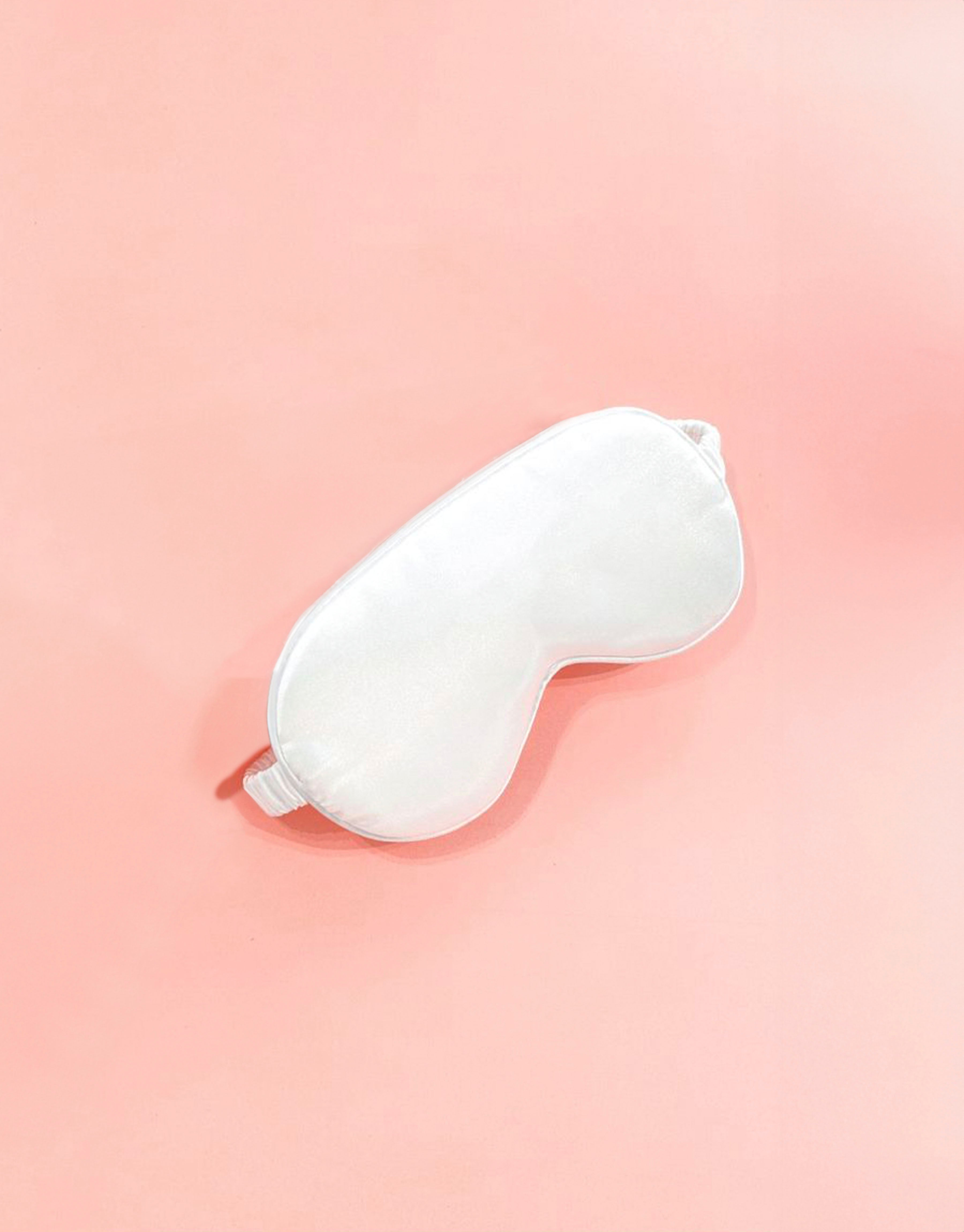 Ultra Soft Satin Sleep Eye Mask - White
