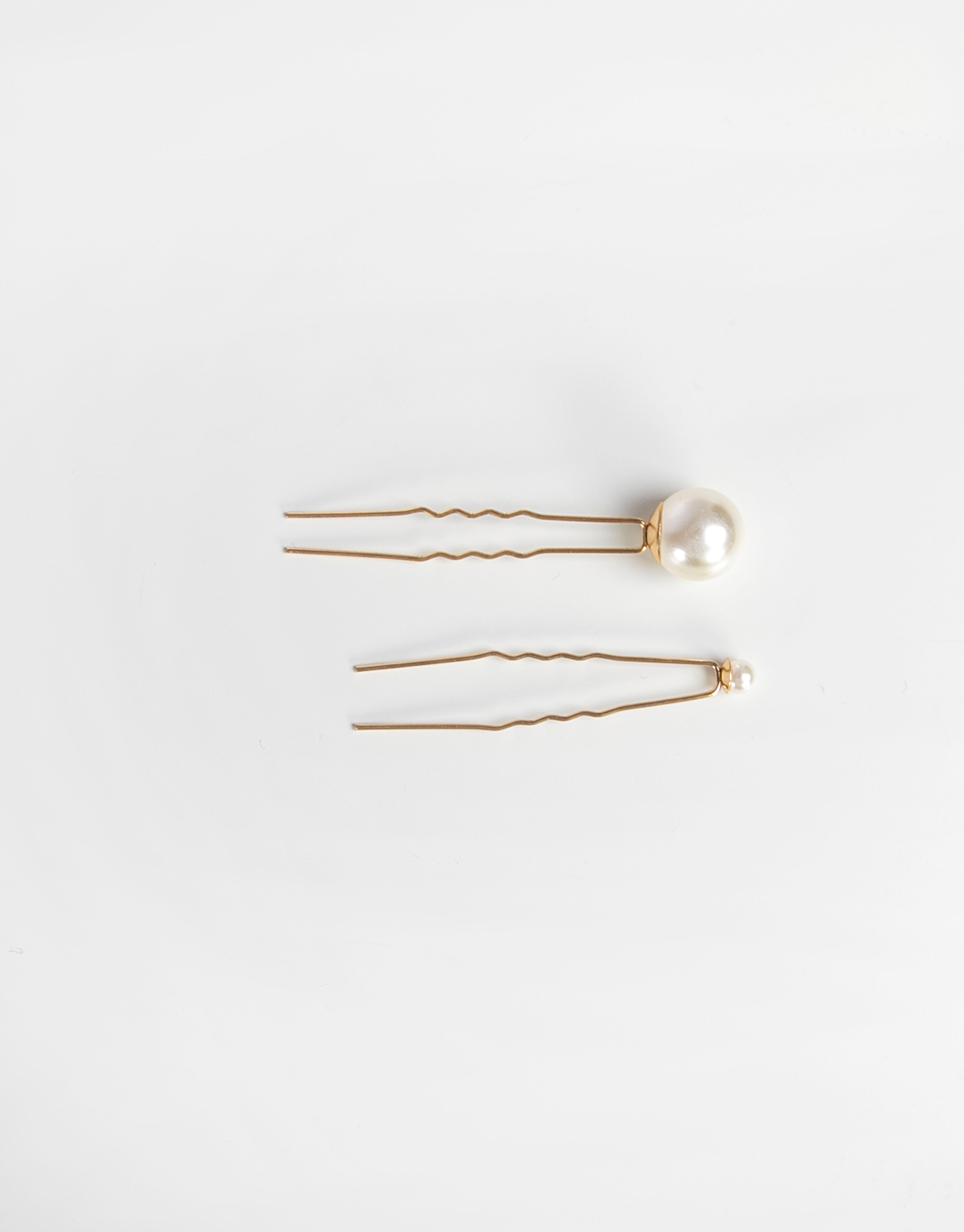 23Dreams Glamour Pearls Hair Pin Sizes in Gold