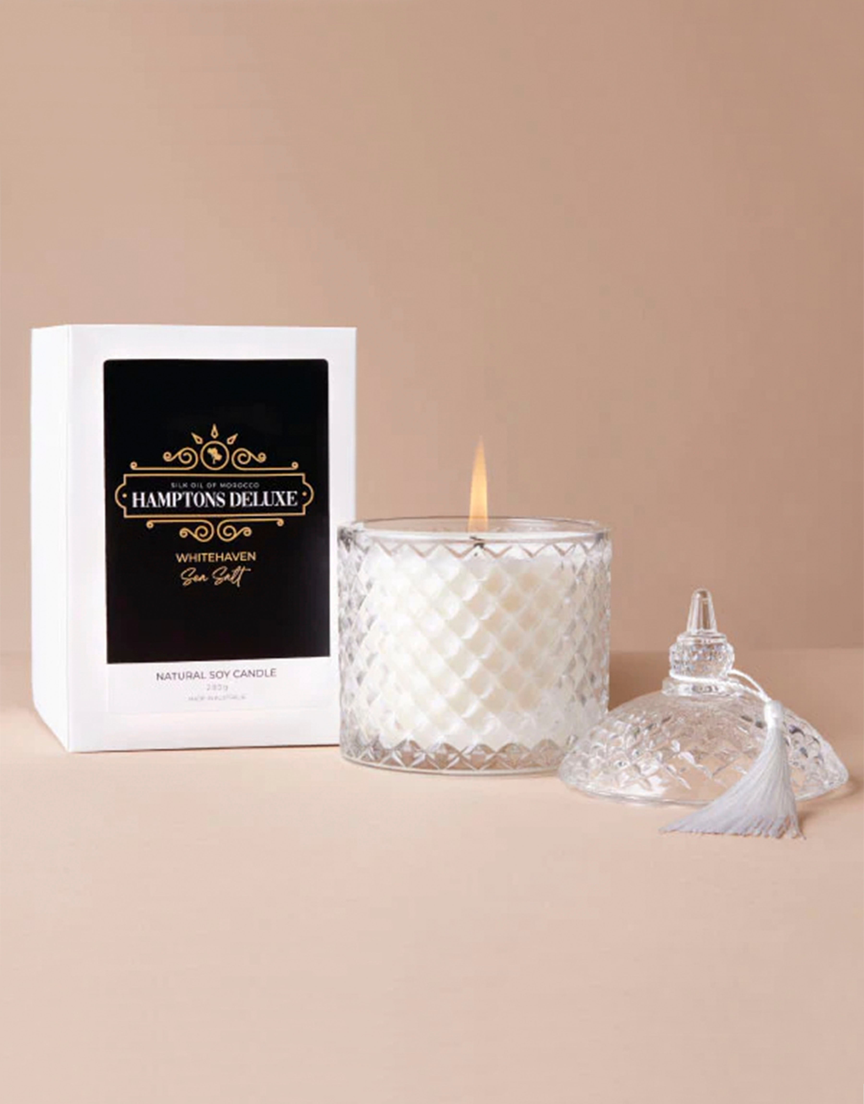 Hamptons Deluxe Candle - Whitehaven - Sea Salt
