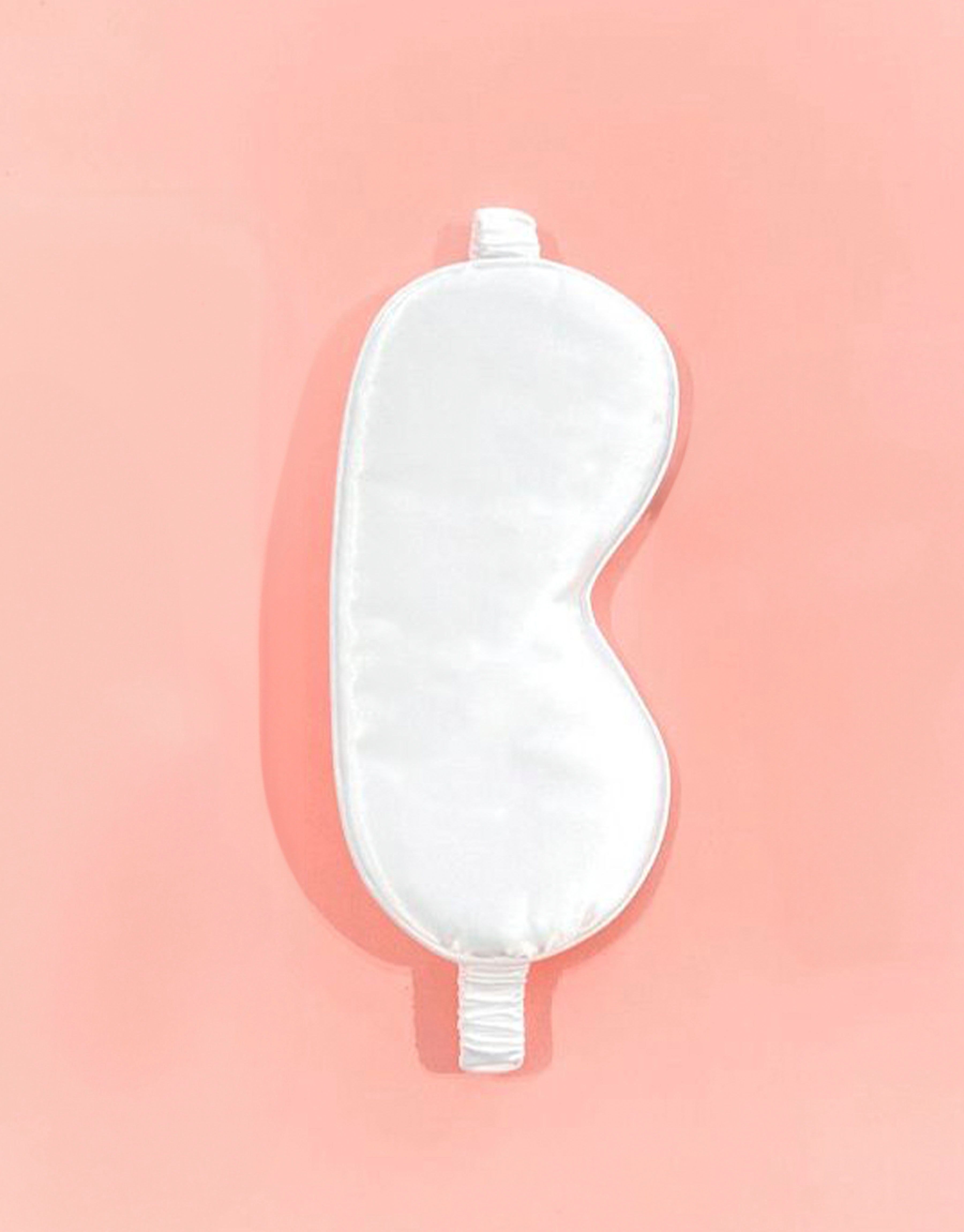 Ultra Soft Satin Sleep Eye Mask - White