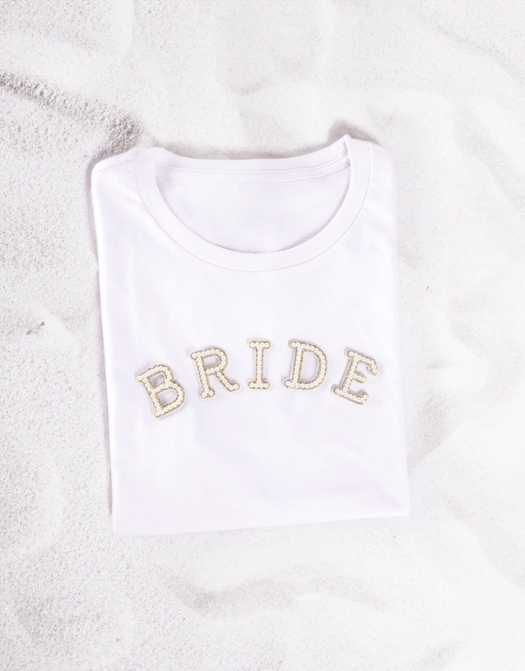 23Dreams White Bridal Pearls Cotton T-Shirt - Perfect Gift for the Bride