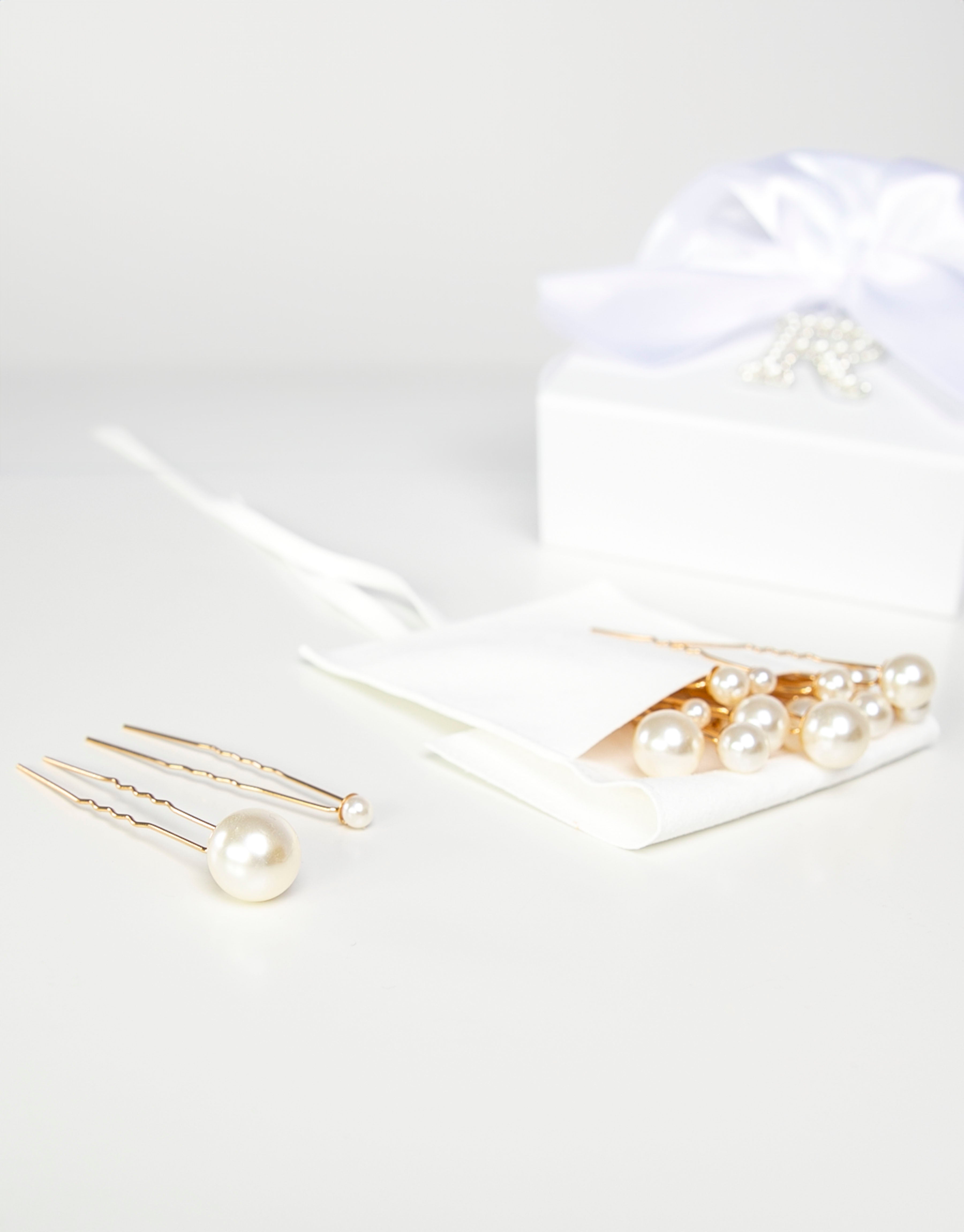 23Dreams Glamour Pearls Hair Pin Set in Gold - 18 Pins