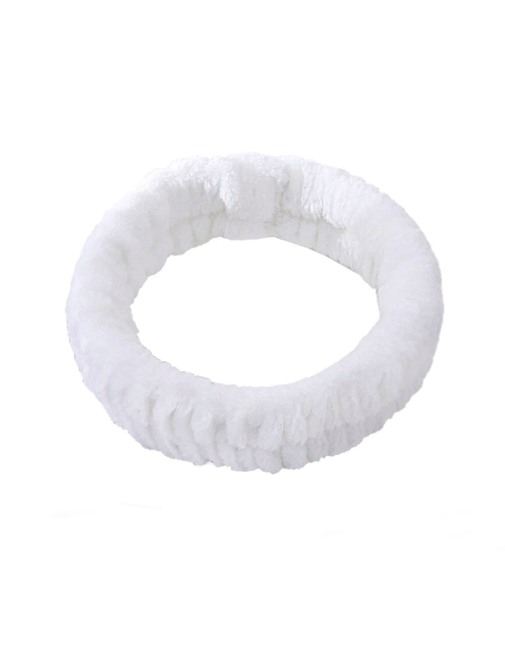 Water Absorbent Cosmetic Microfiber Headbands in white