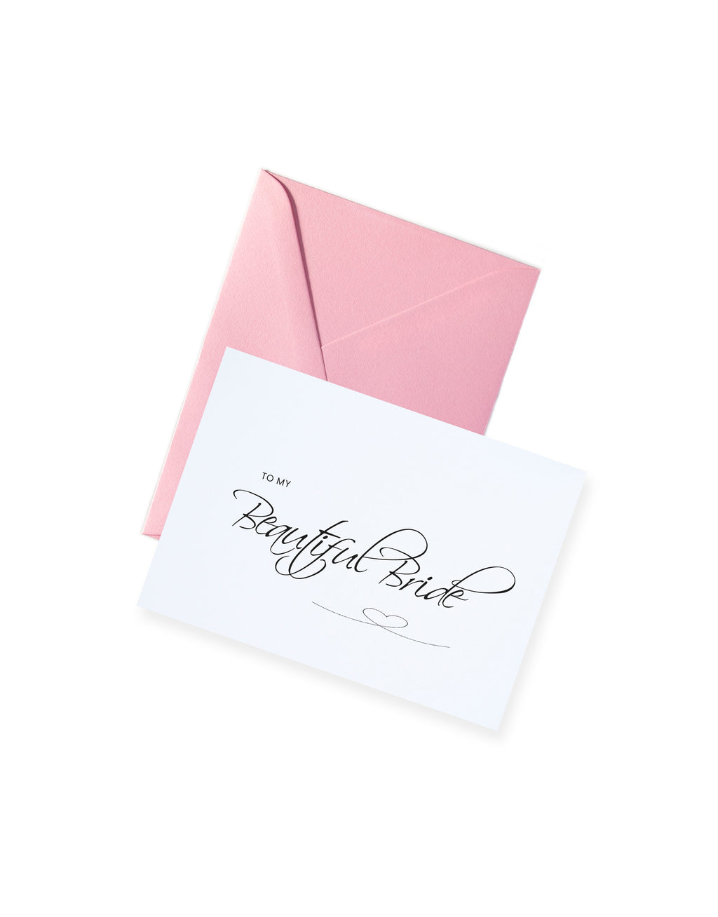 Romantic 'To my Bride' textured card.