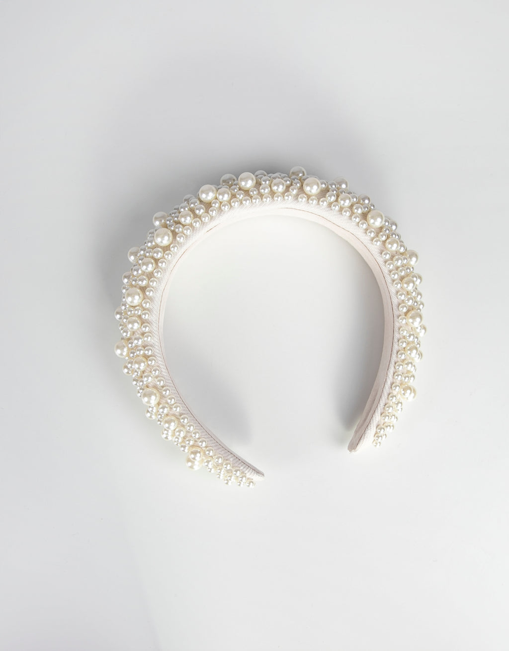 23Dreams White Pearled Headband - side view