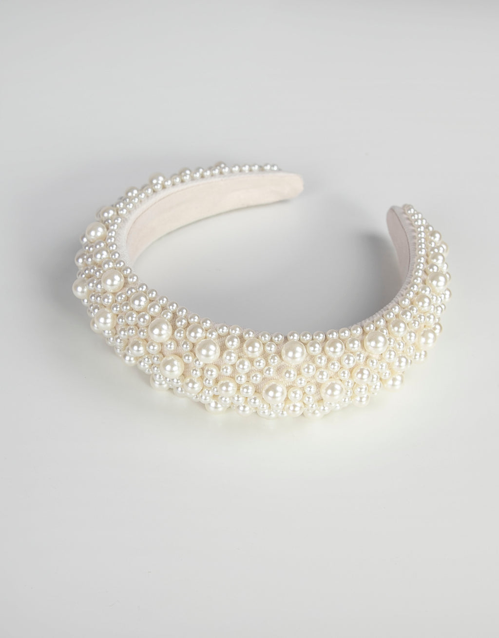 23Dreams White Pearled Headband - side view