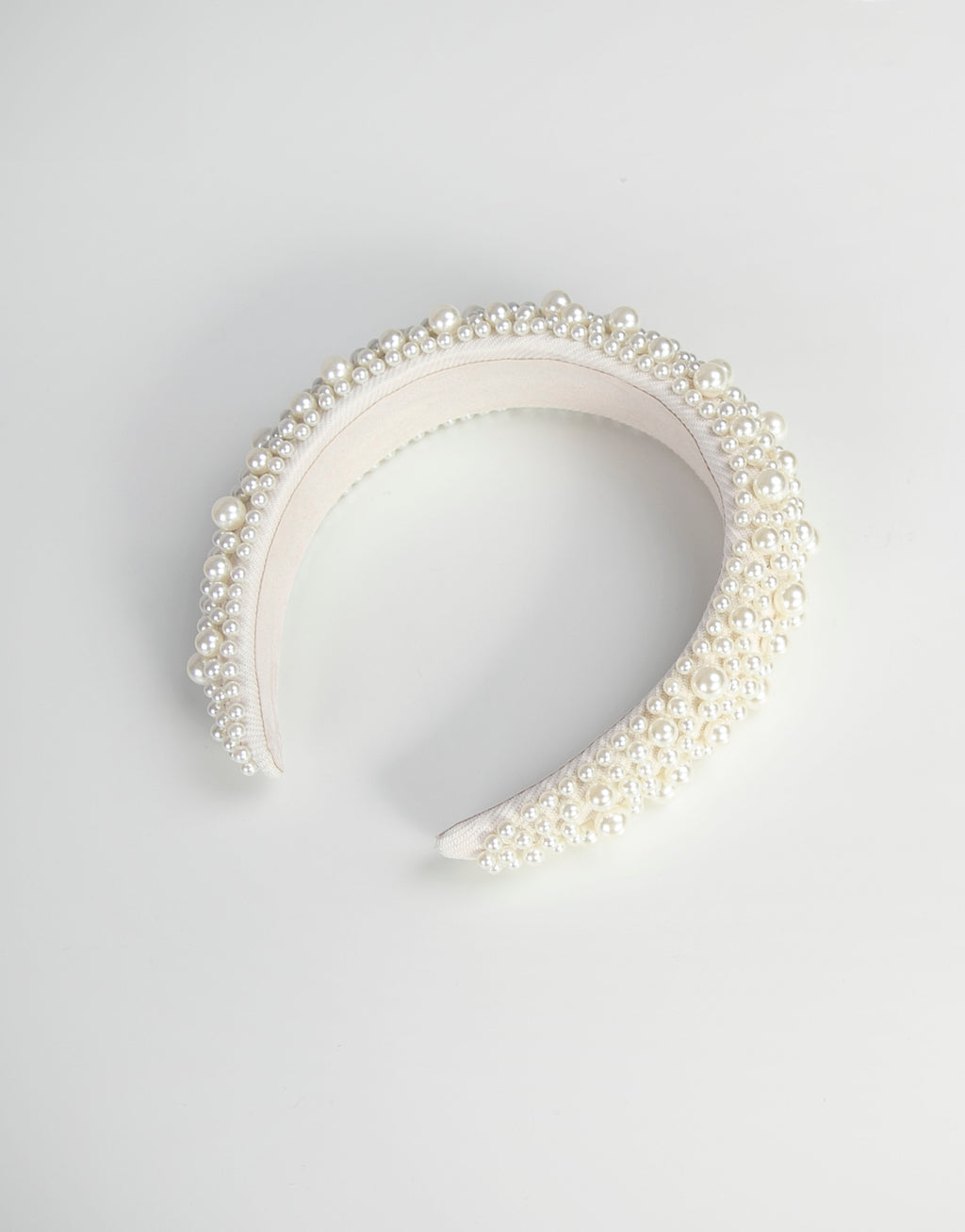 23Dreams White Pearled Headband - side view
