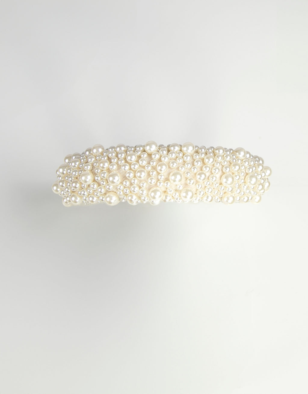 23Dreams White Pearled Headband - top view