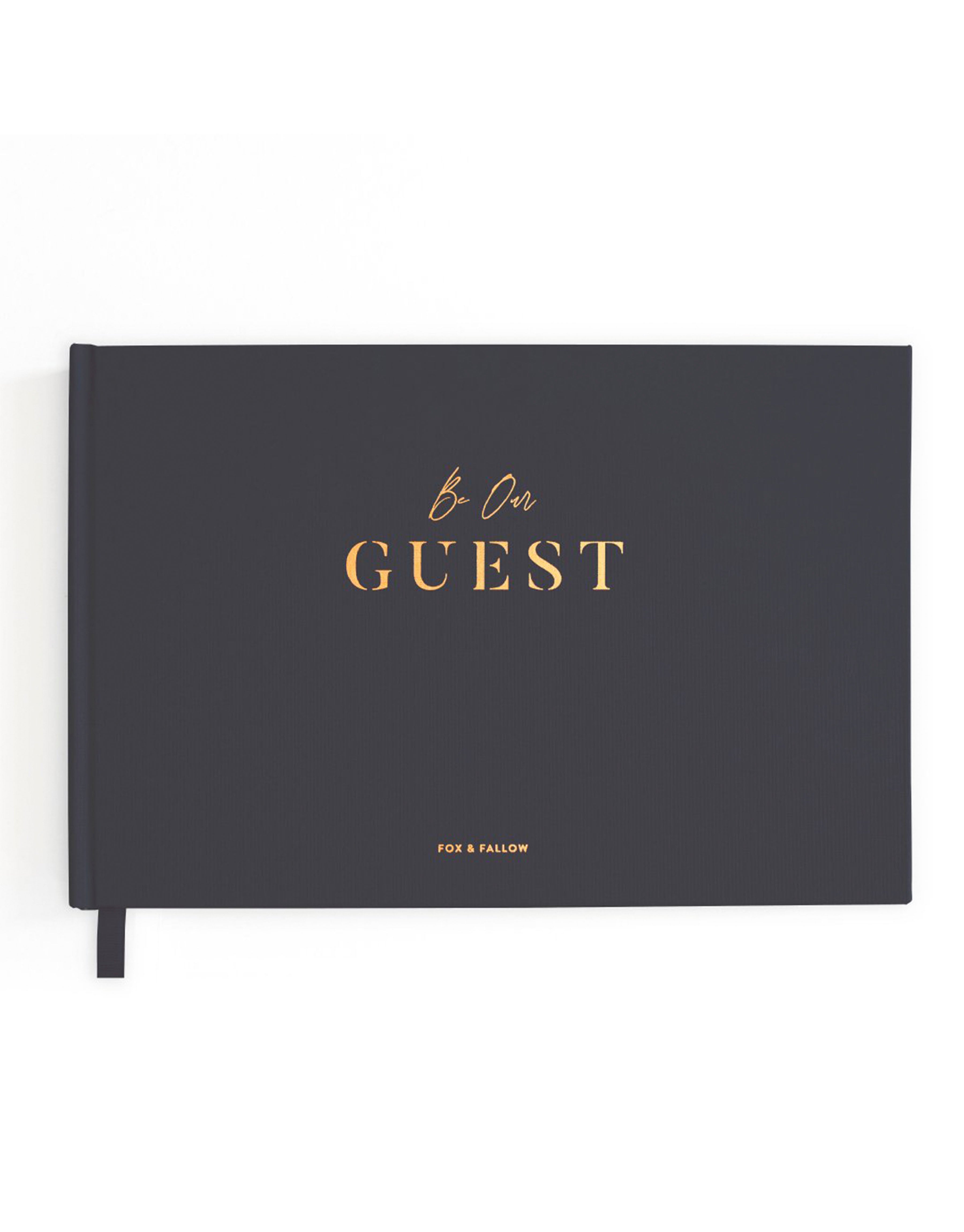 Be Our Guest Book with gilded edges and luxe packaging.