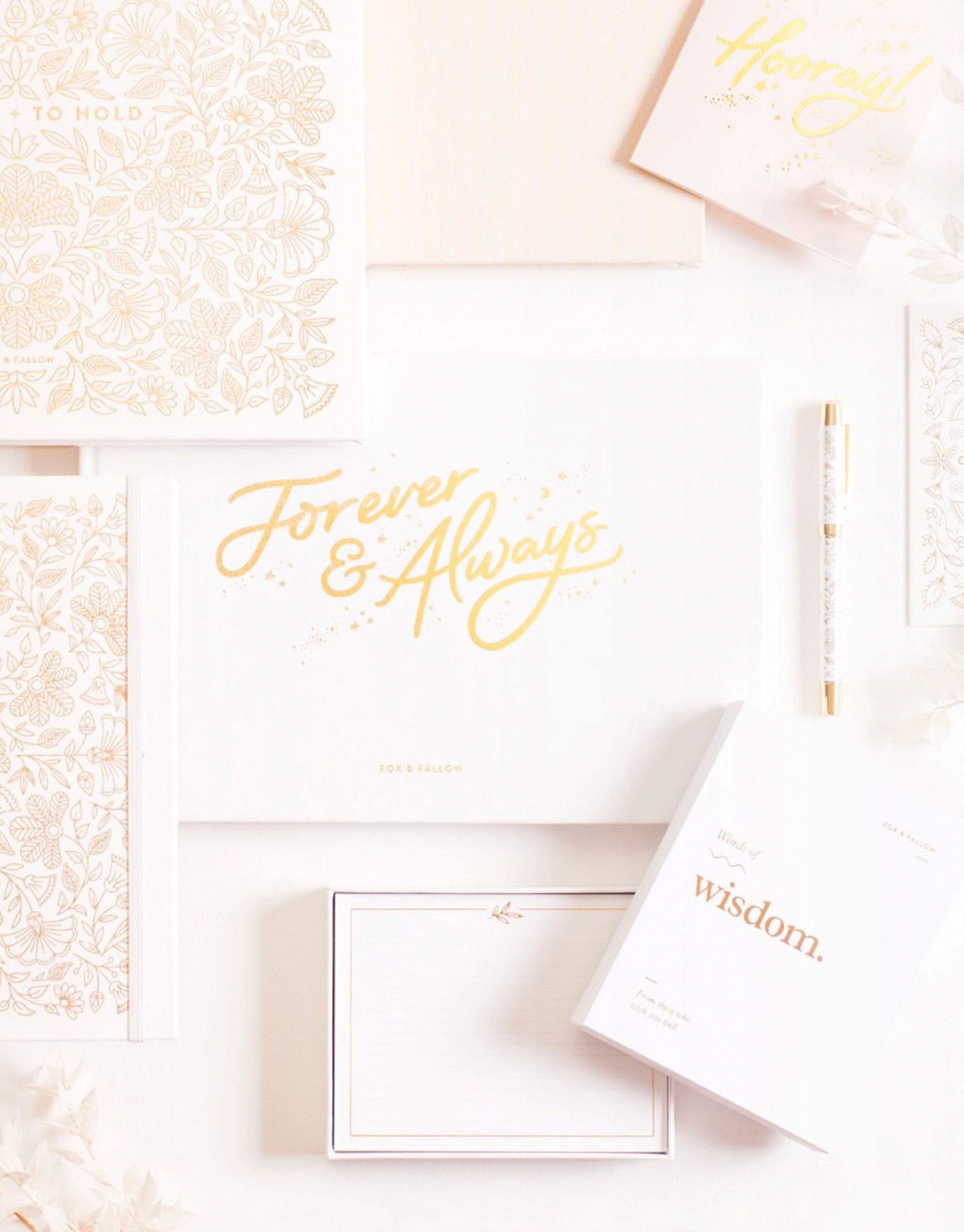 Wedding Guest Book with fun prompts and photo pages.